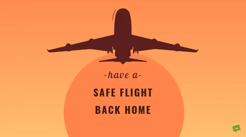 Have a safe flight back home.