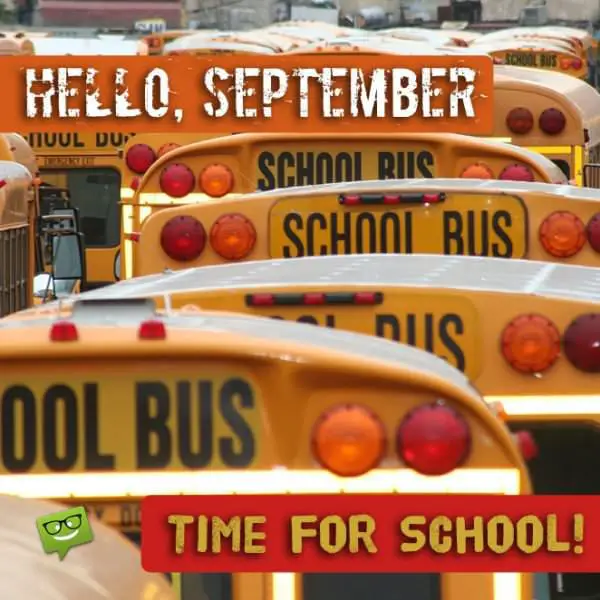 Hello, September! Time for school!