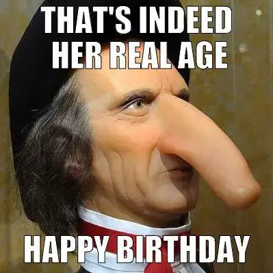 That's indeed her real age. Happy Birthday.