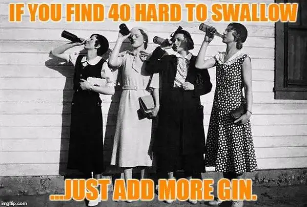 If you find 40 hard to swallow, just add more gin.