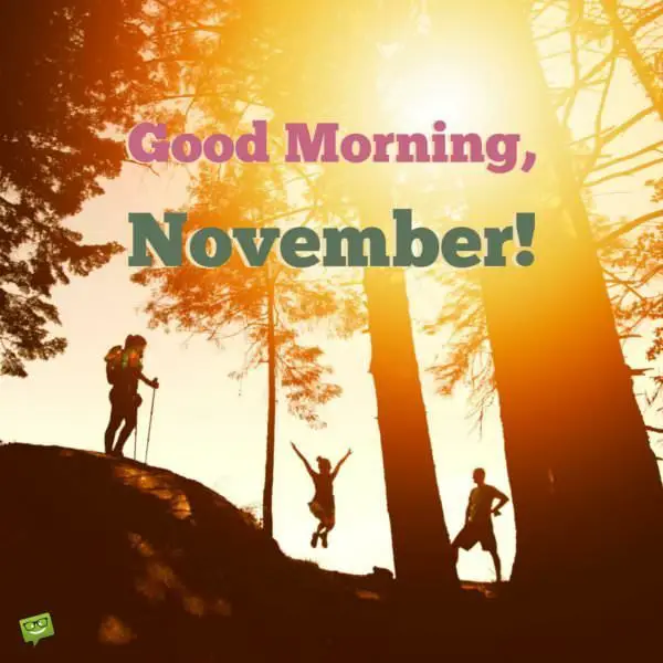 Good Morning, November!