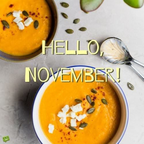 November Image of Seasonal Food. | Birthday Wishes Expert Hello, November!