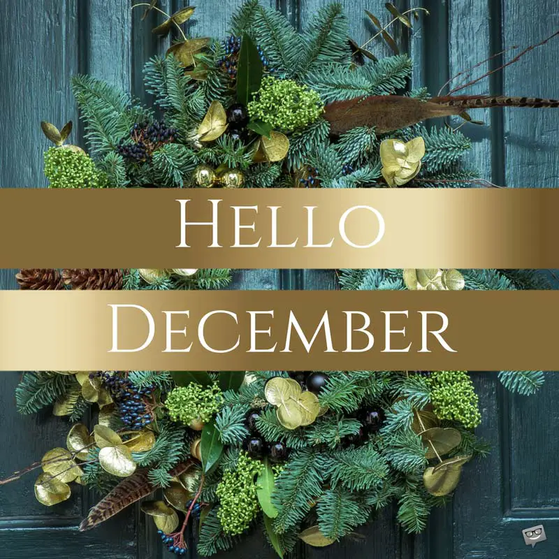 Hello, December!  End the Year and Start Anew