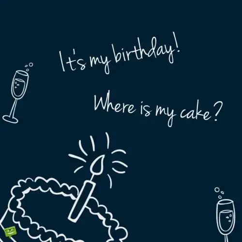 Мой день рождения!  Где мой торт?