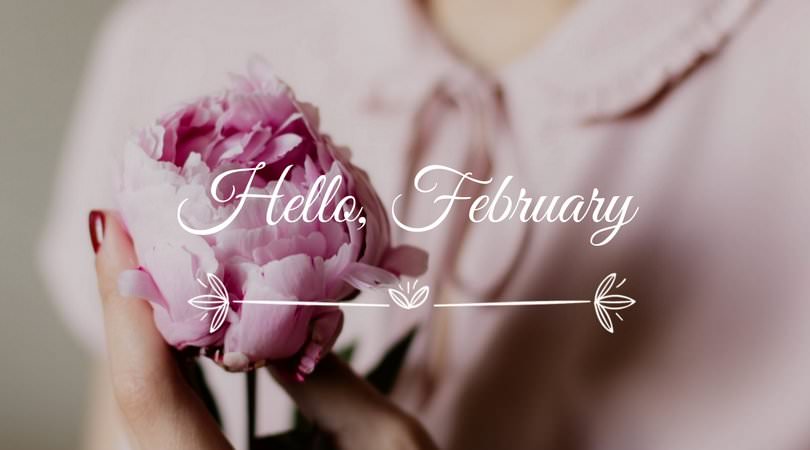 Hello-February-on-nostalgic-pic-with-woman-holding-pink-rose.jpg