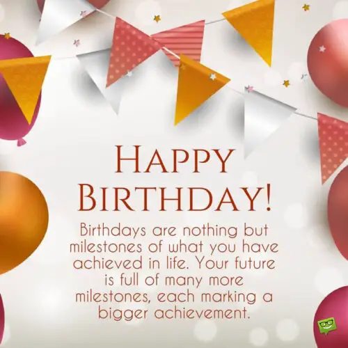 Birthday-wishes-with-inspirational-quote-for-a-good-friend-SQ | Birthday Wishes Expert Birthday wish for a good friend with inspirational quote on pic with balloons.