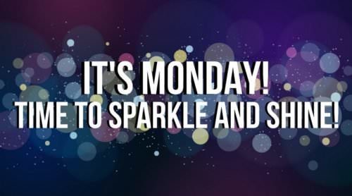 It's Monday! Time to sparkle and shine!