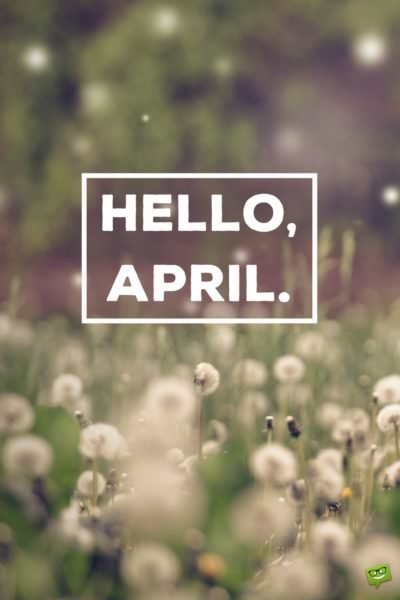 Hello, April.