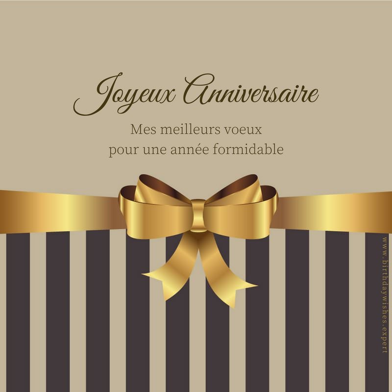 Joyeux Anniversaire Formal Gift Sq