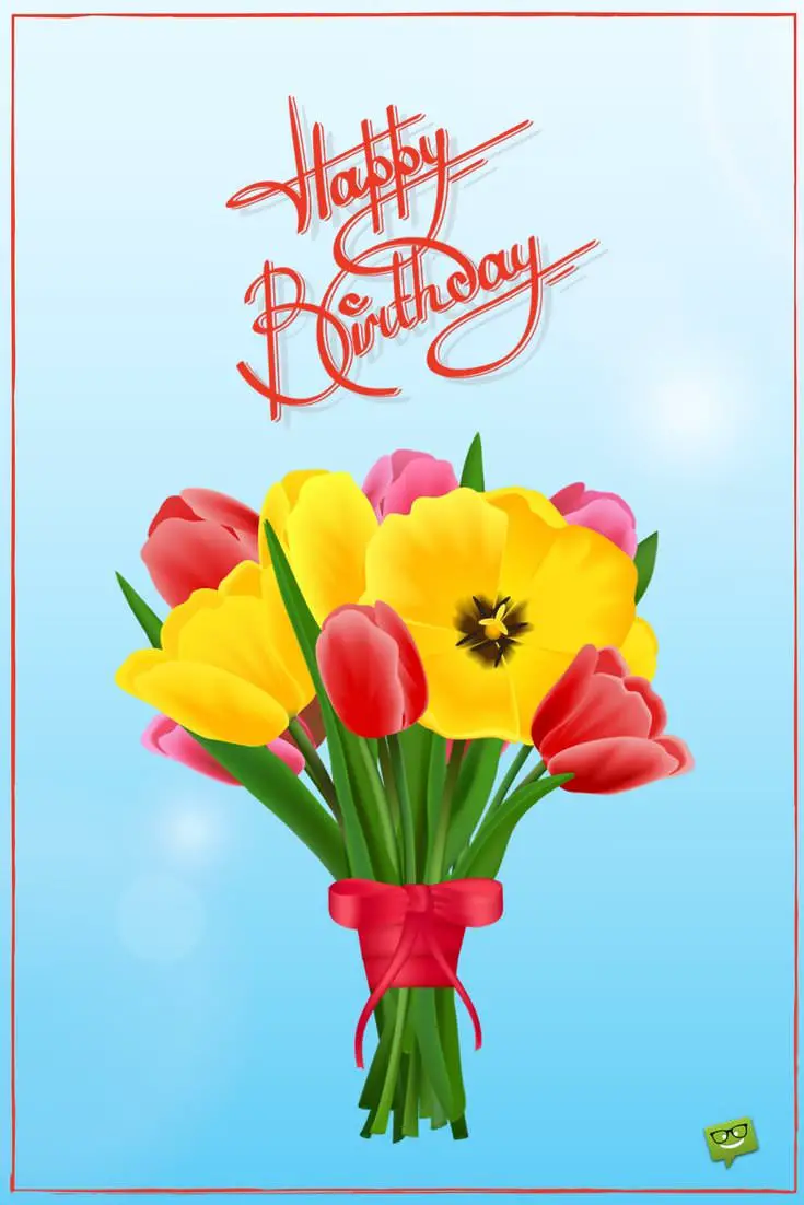 birthday picture tulip flowers