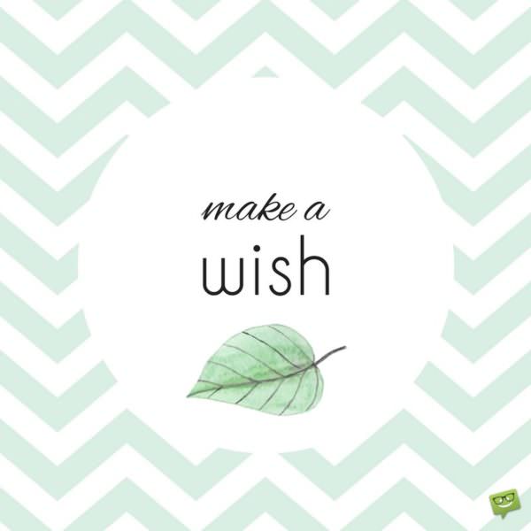 Make a wish.