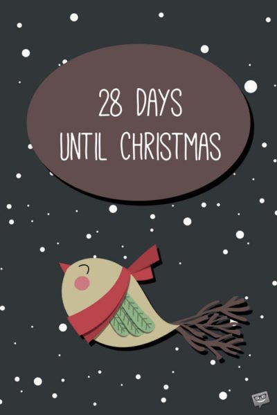 28 Days until Christmas.