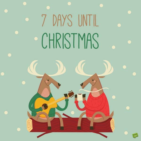 7 days until Christmas.