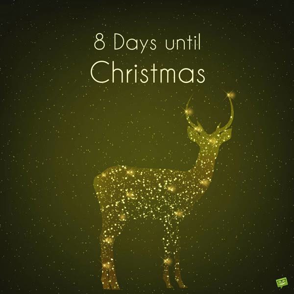 8 days until Christmas.