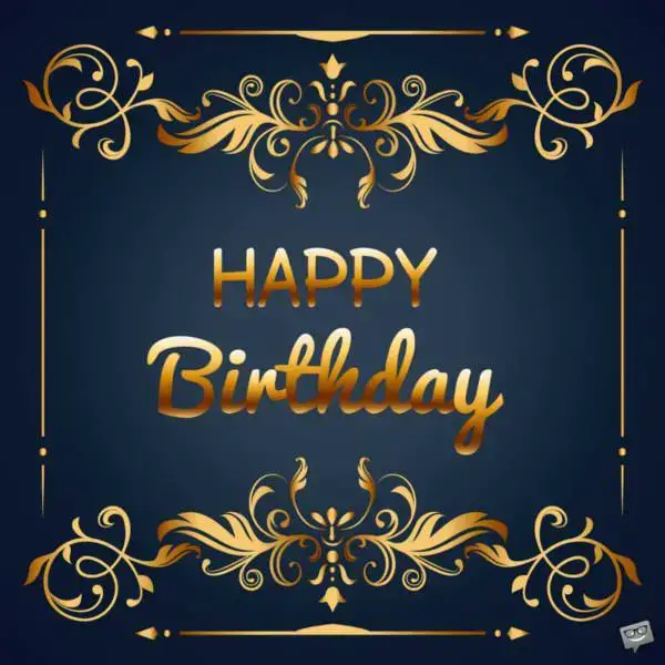 Happy Birthday.