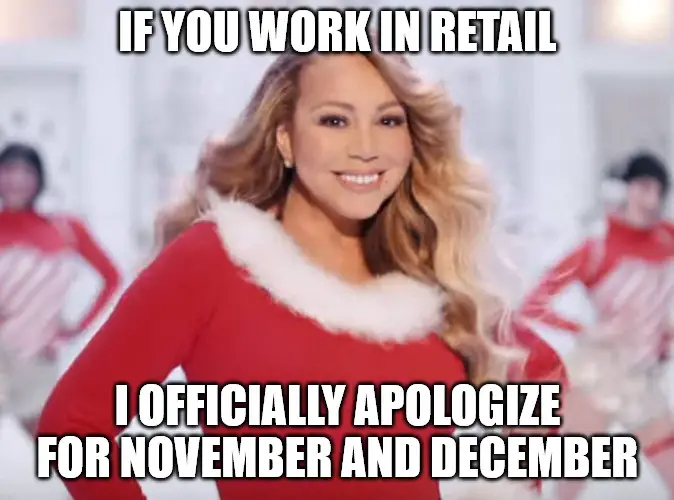 Mariah Carey all I want for Christmas is you Meme.