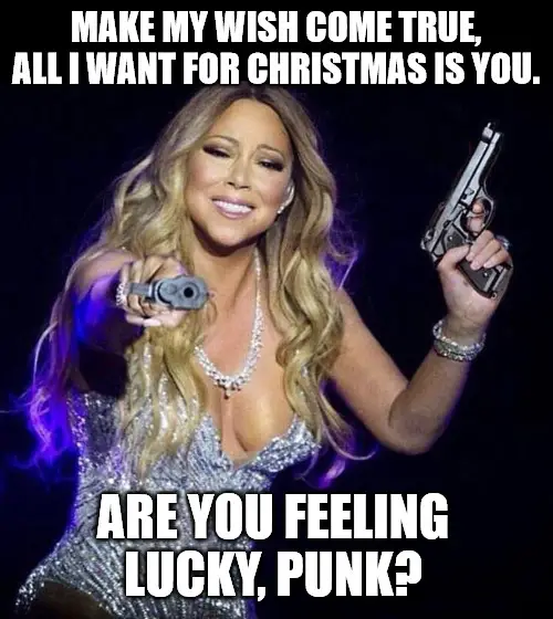Mariah Carey Gun Meme.