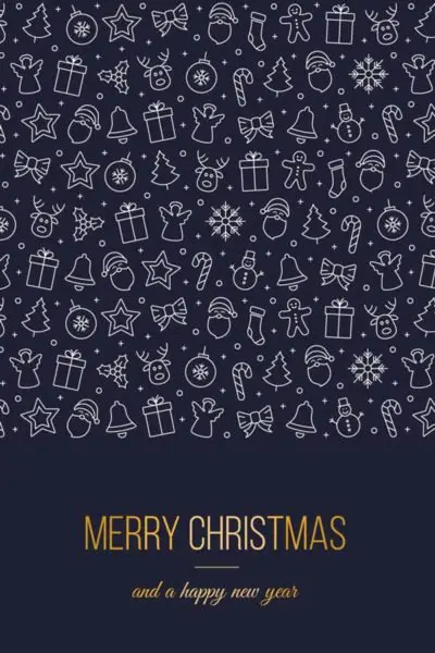 Christmas image for work. Formal style. Merry Christmas and Happy New Year.