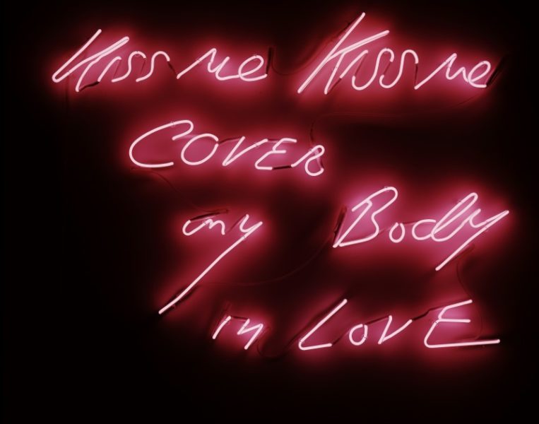 Tracey Emin, Kissme kissme cover my body in love, 2014.