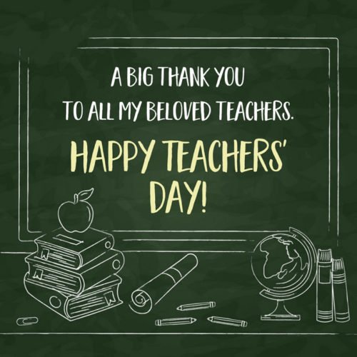 A big THANK YOU to all my beloved teachers. Happy Teachers' Day!