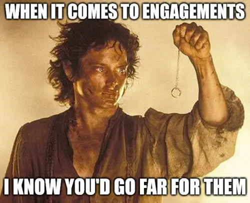 Frodo engagement Ring Meme.