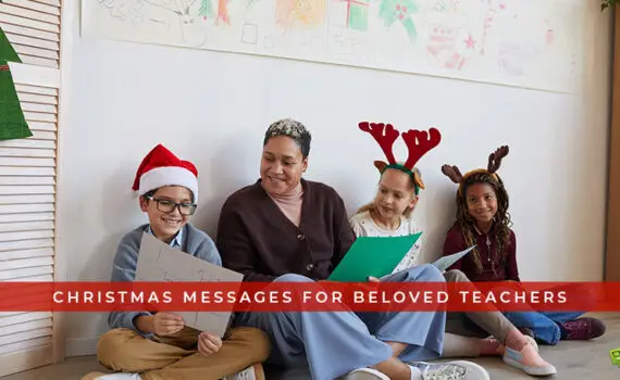 Featured image for a blog post with Christmas Messages for Beloved Teachers.