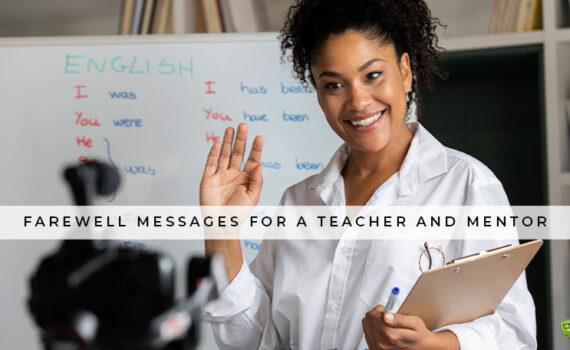 Featured image for a blog post with farewell messages for a teacher and mentor.