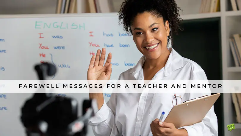 Featured image for a blog post with farewell messages for a teacher and mentor.