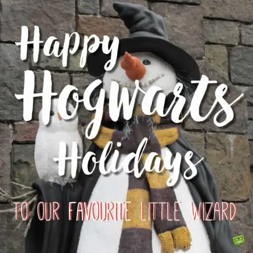 Christmas wish for my son. Happy Hogwarts Holidays to our favorite little wizard.
