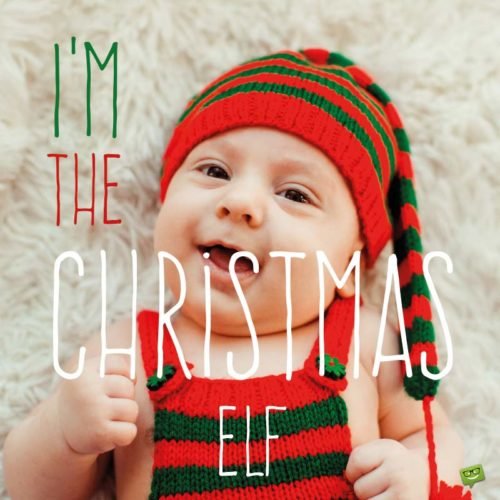 Cute Christmas wish to post on Facebook. | Birthday Wishes Expert I'm the Christmas Elf.