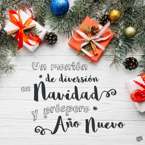 Un montón de diversión en Navidad y Próspero Año Nuevo.