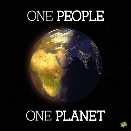 World Environment Day Quote on photo of the Earth. | Birthday Wishes Expert One People, One Planet.