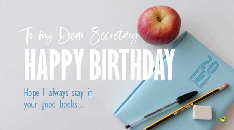 The Essential One in the Office! | Birthday Wishes for your Secretary