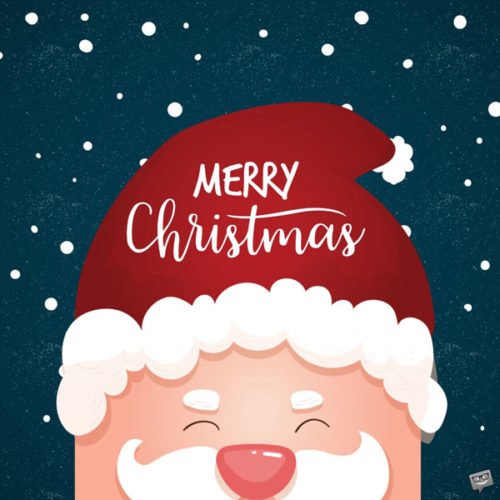 Christmas greetings on cute image with Santa Claus. | Birthday Wishes Expert Merry Christmas.