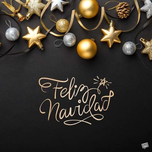 Feliz Navidad imagen elegante. | Birthday Wishes Expert Feliz Navidad.