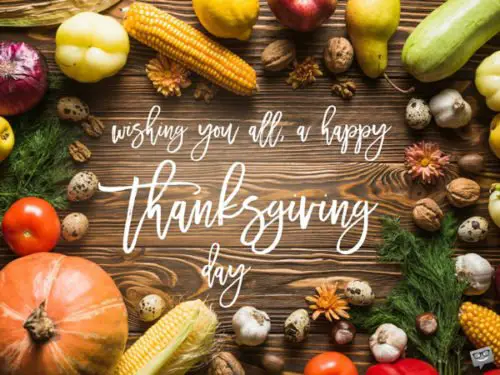 Wishing you all, a happy Thanksgiving day.