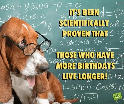 It | Birthday Wishes Expert's been scientifically proven that those who have more birthdays live longer! It's been scientifically proven that those who have more birthdays live longer!