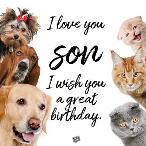 Professional Birthday Wish. | Birthday Wishes Expert I love you, son! I wish you a great birthday!