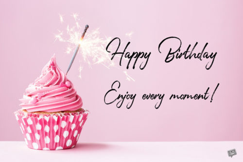 Happy birthday image with pink cupcake. Happy birthday image you can share to wish to mother in law.