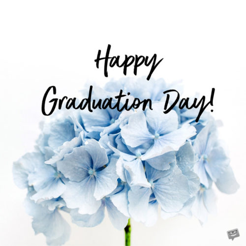 Happy graduation day image with flower. Happy graduation image.