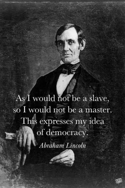 Abraham Lincoln quote about slavery on 