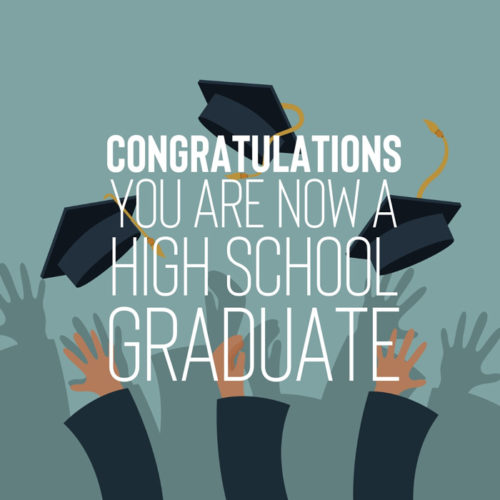 Happy graduation image for high school graduate. A happy graduation image to send to a friend.