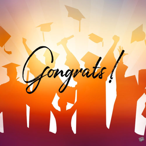 Happy graduate day image. A happy graduation image for high school graduates.