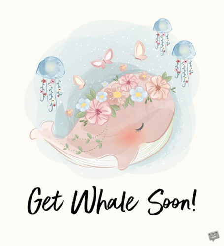 Cute get well soon image to send to a female friend.