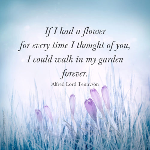 Quote about losing a loved one by A. L. Tennyson on image with flowers. | Birthday Wishes Expert Quote about losing a loved one on image for easy sharing.