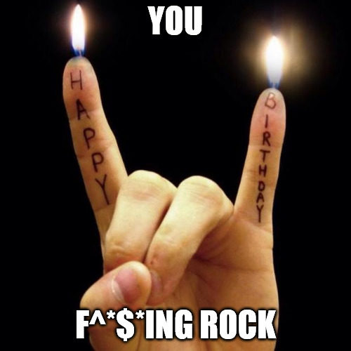 Rock birthday meme.