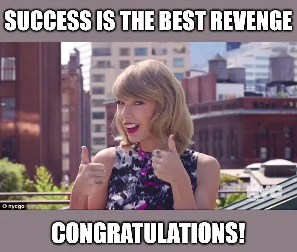 Taylor Swift Thumbs Up Congratulations meme.