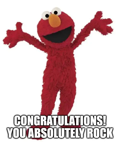 Congratulations Sesame Street Muppet Meme.