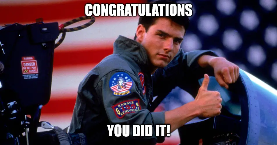 Top Gun Congratulations Meme.