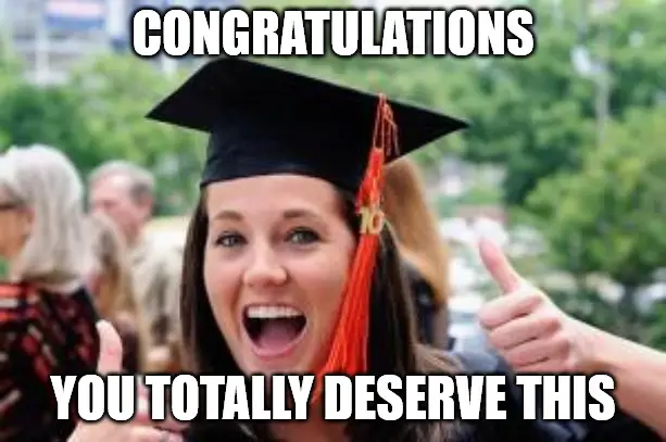 Happy College Graduate Congratulations meme.
